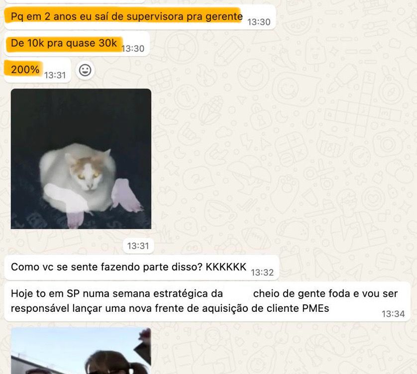 Aluna passou de R$10k a quase R$30k em 2 anos