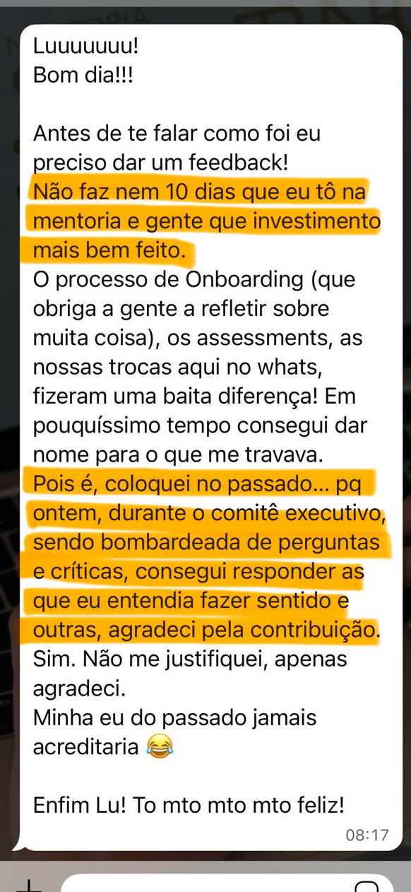 Aluna liderou comitê executivo respondendo críticas sem se justificar